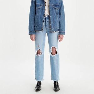 RIBCAGE FULL LENGTH RIPPED WOMEN'S JEANS 31W X 32L